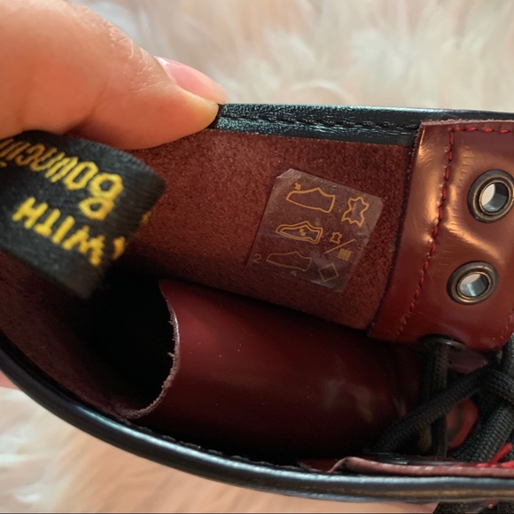 DR MARTEN’S sz 7 1460 smooth leather cherry boots - Picture 6 of 6